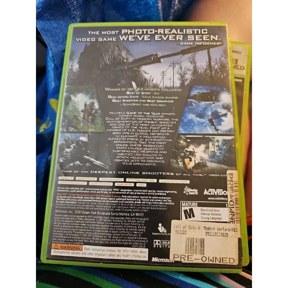 Call of Duty 4: Modern‎ Warfare (Microsoft Xbox 360, 2007)